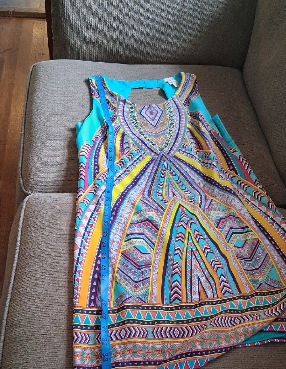 Pink Owl Multicolor Tribal Print Mini Dress - Picture 4 of 7